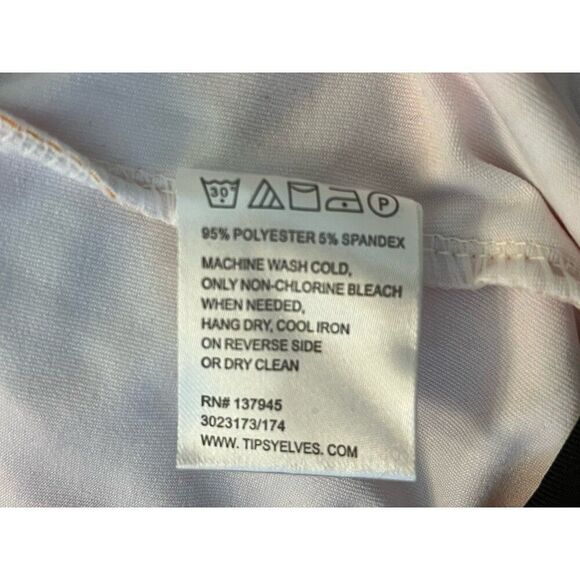 Tipsy Elves Ladies L Giraffe Bodysuit Full Zip Jumpsuit Bodycon W Headband New - Picture 4 of 5